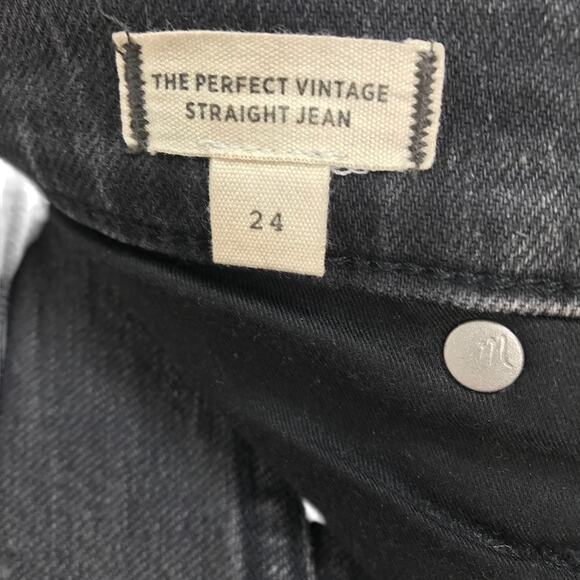 MADEWELL The Perfect Vintage Straight Jean Women 24 Black Gorpcore Travel Retro - Picture 9 of 13